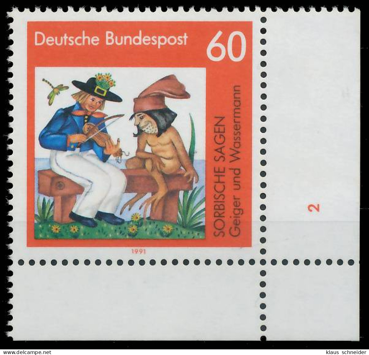 BRD BUND 1991 Nr 1576 Postfrisch FORMNUMMER 2 X575922 - Unused Stamps