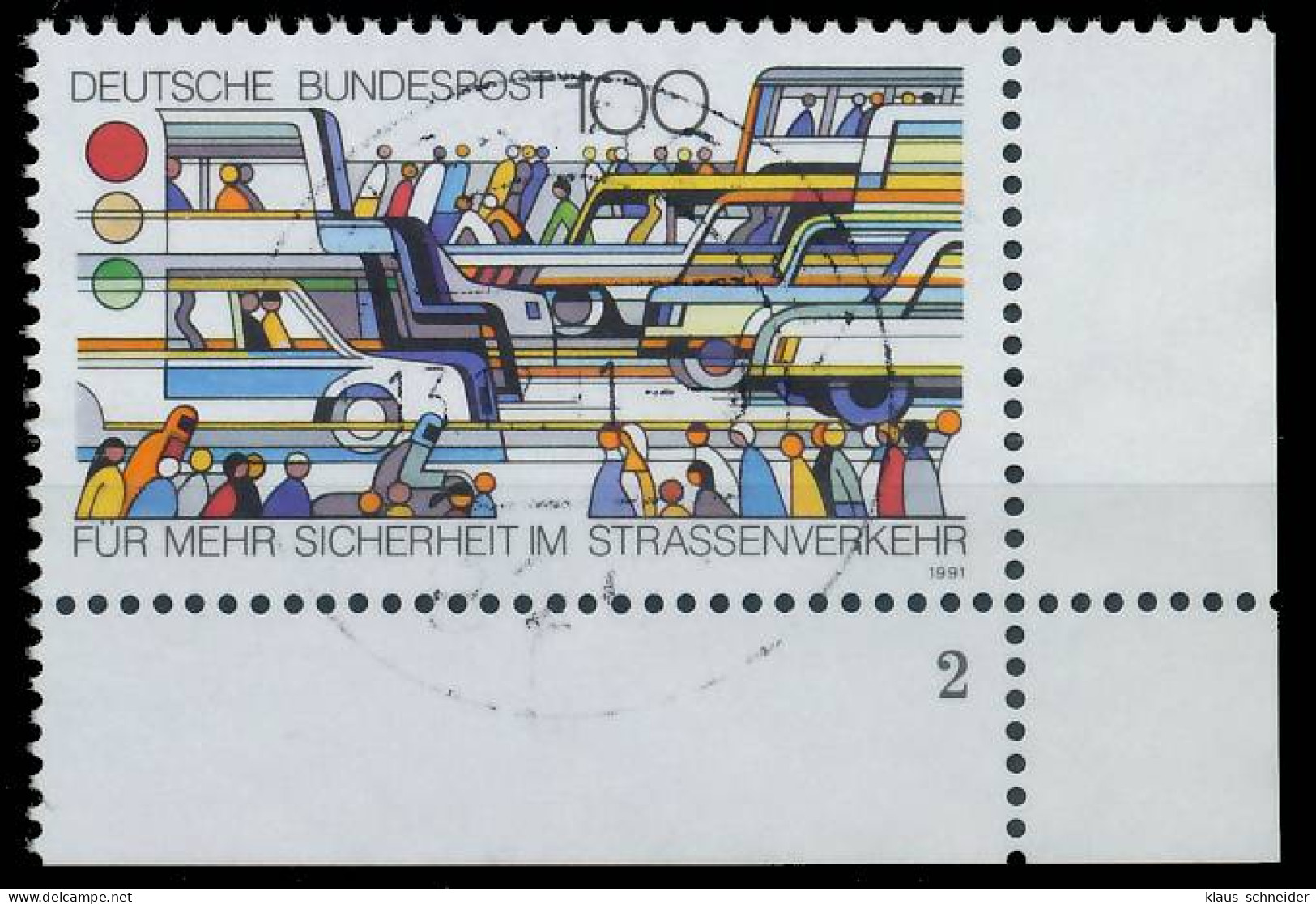 BRD BUND 1991 Nr 1554 Zentrisch Gestempelt FORMNUMMER 2 X5759E2 - Used Stamps