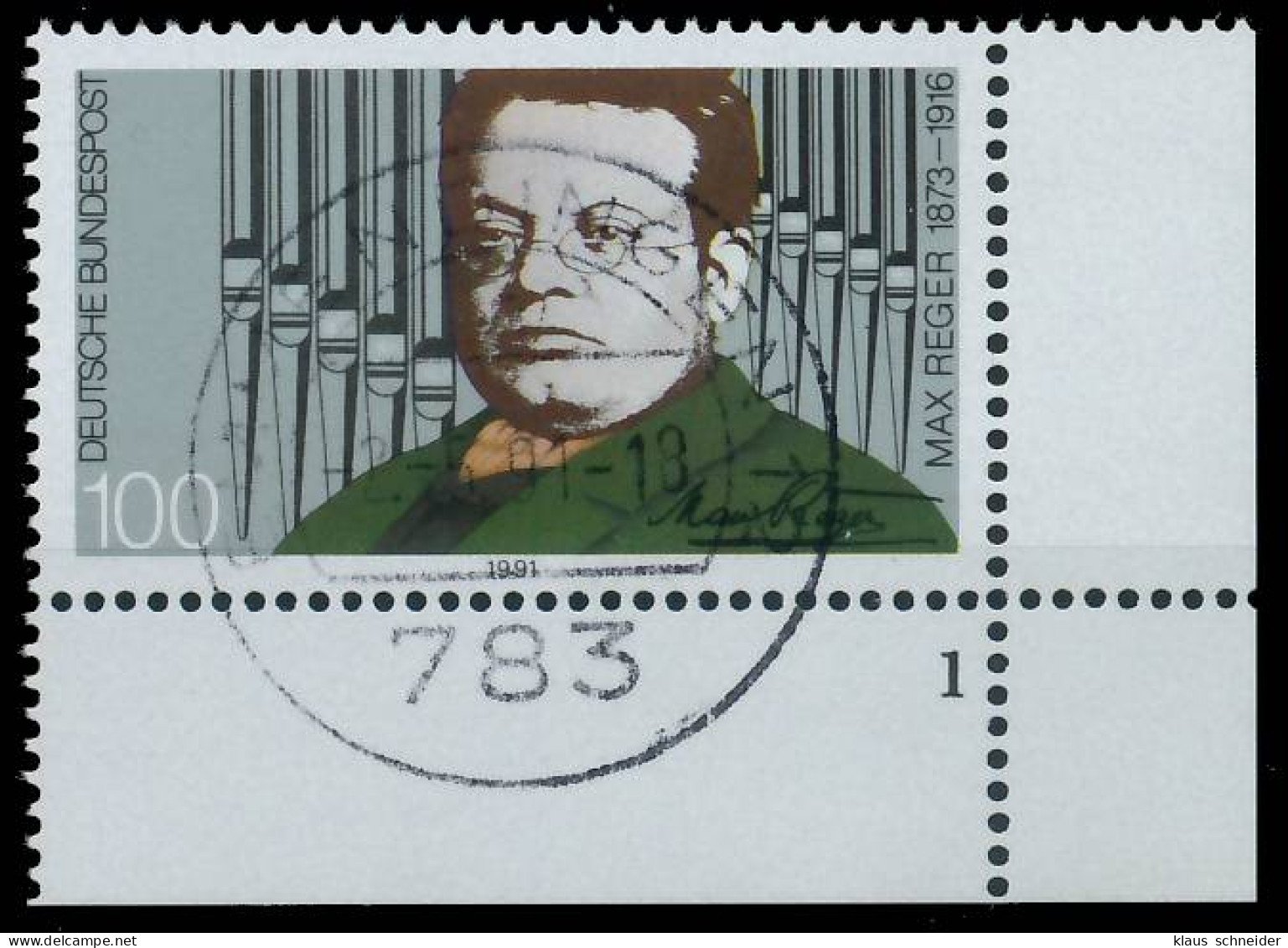 BRD BUND 1991 Nr 1529 Zentrisch Gestempelt FORMNUMMER 1 X575A06 - Used Stamps