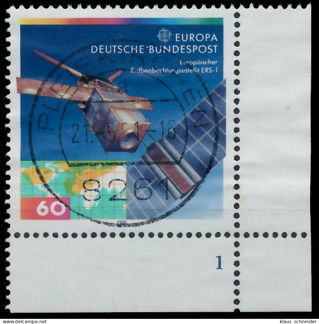 BRD BUND 1991 Nr 1526 Zentrisch Gestempelt FORMNUMMER 1 X575A7A - Oblitérés