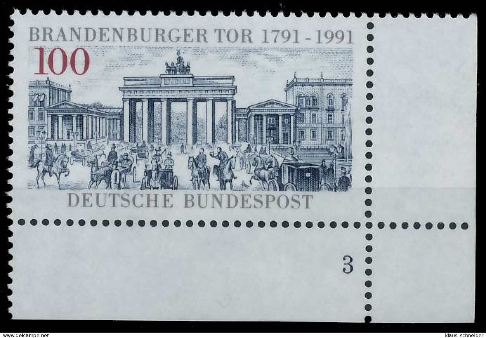 BRD BUND 1991 Nr 1492 Postfrisch FORMNUMMER 3 X575B36 - Unused Stamps