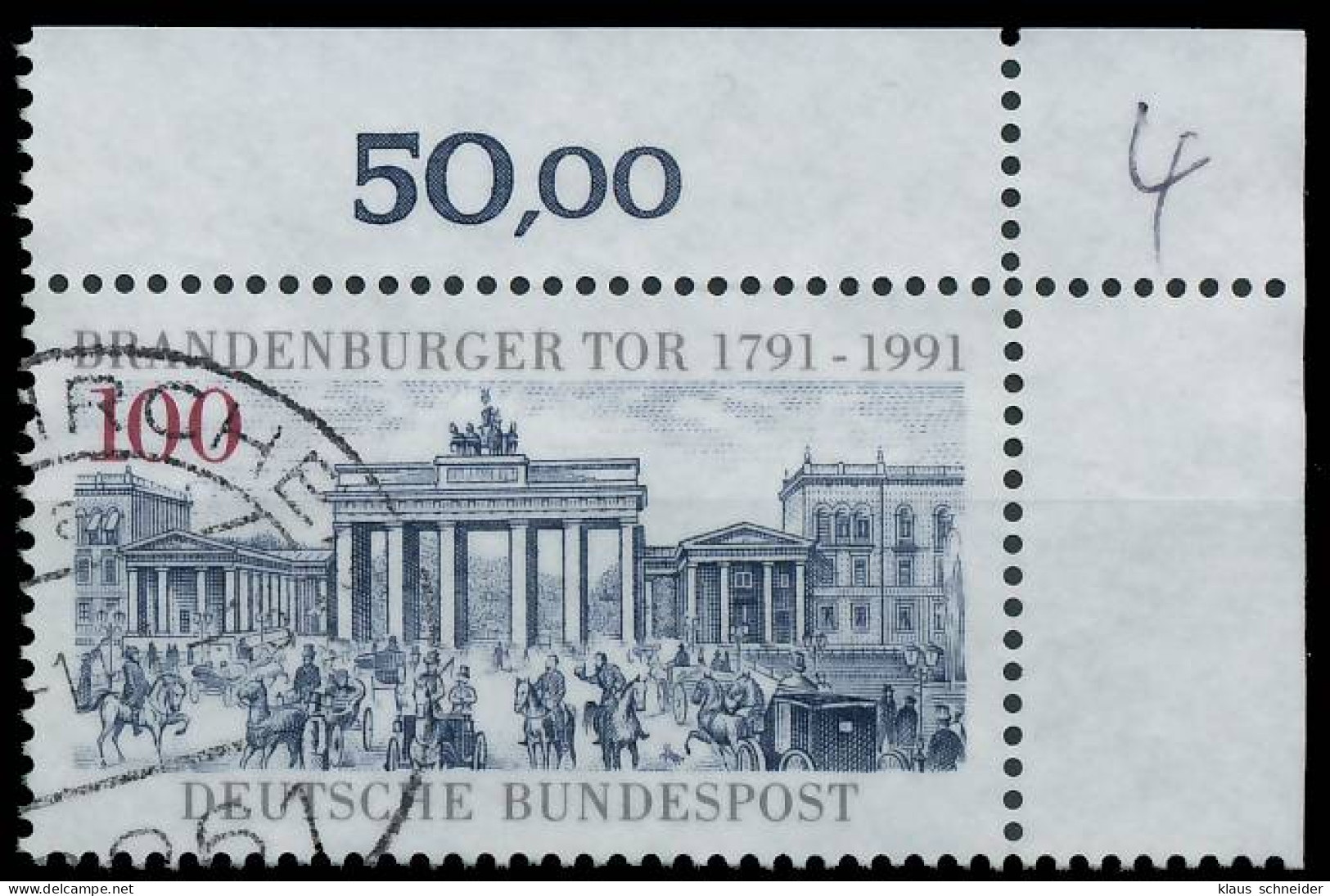 BRD BUND 1991 Nr 1492 Gestempelt ECKE-ORE X575B3E - Used Stamps