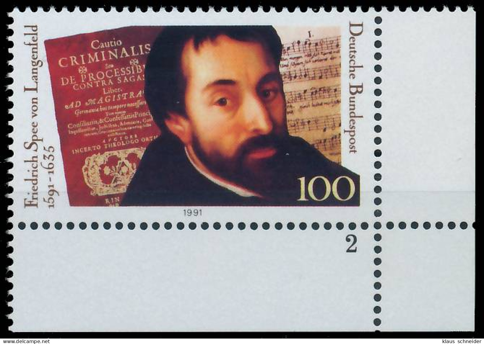 BRD BUND 1991 Nr 1503 Postfrisch FORMNUMMER 2 X575B76 - Unused Stamps