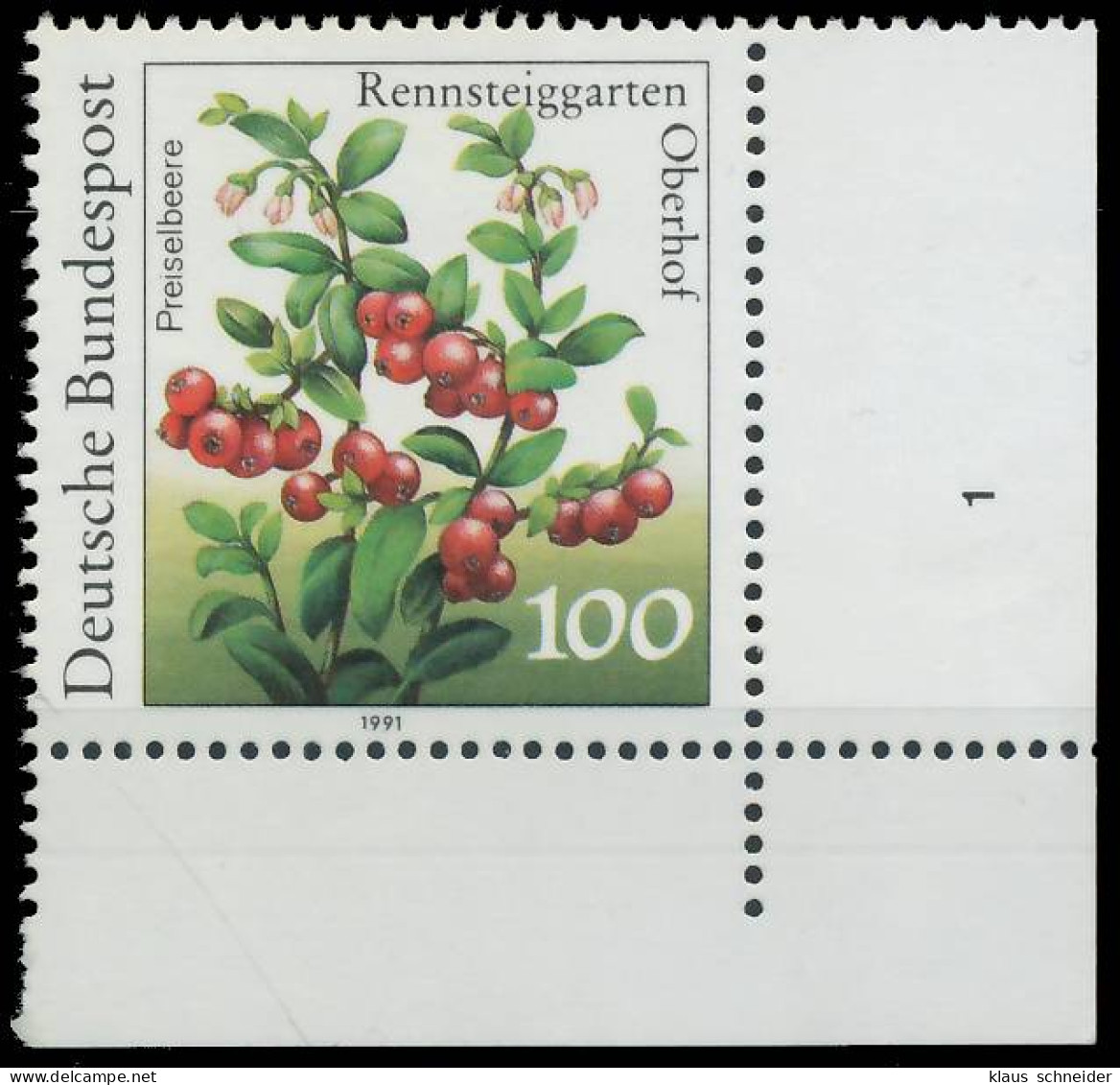 BRD BUND 1991 Nr 1508 Postfrisch FORMNUMMER 1 X575BD2 - Unused Stamps