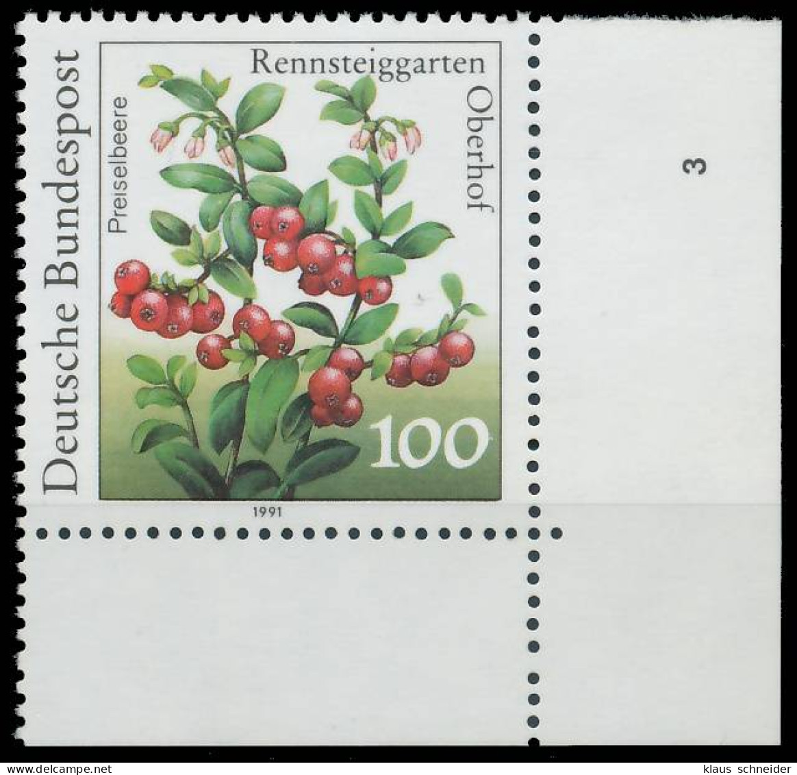 BRD BUND 1991 Nr 1508 Postfrisch FORMNUMMER 3 X575BCE - Unused Stamps