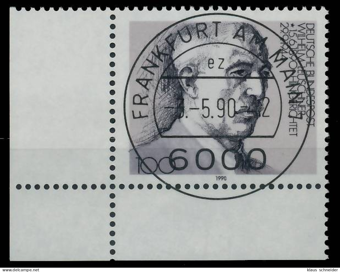 BRD BUND 1990 Nr 1466 Zentrisch Gestempelt ECKE-ULI X575DB2 - Used Stamps