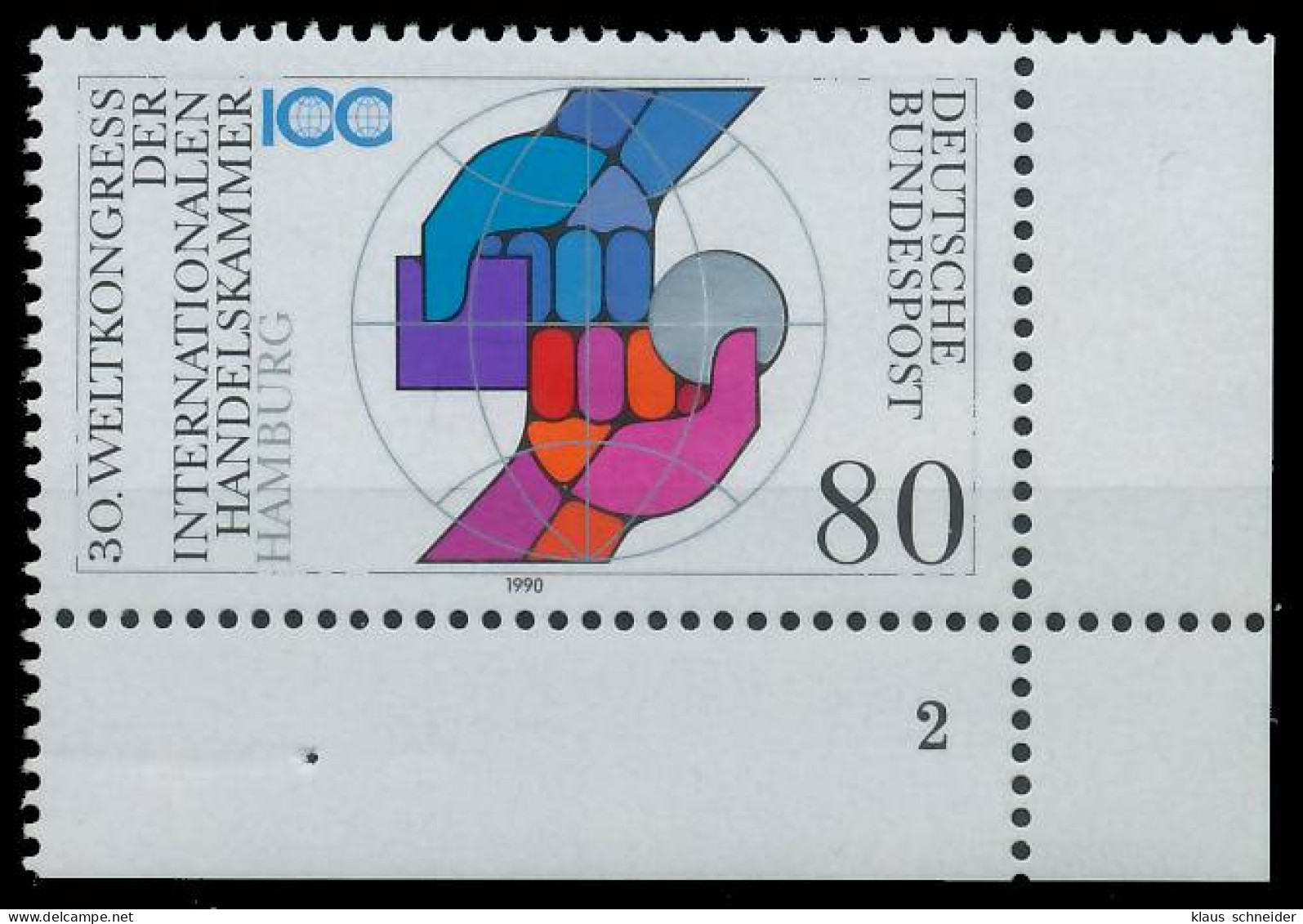 BRD BUND 1990 Nr 1471 Postfrisch FORMNUMMER 2 X575DEE - Unused Stamps