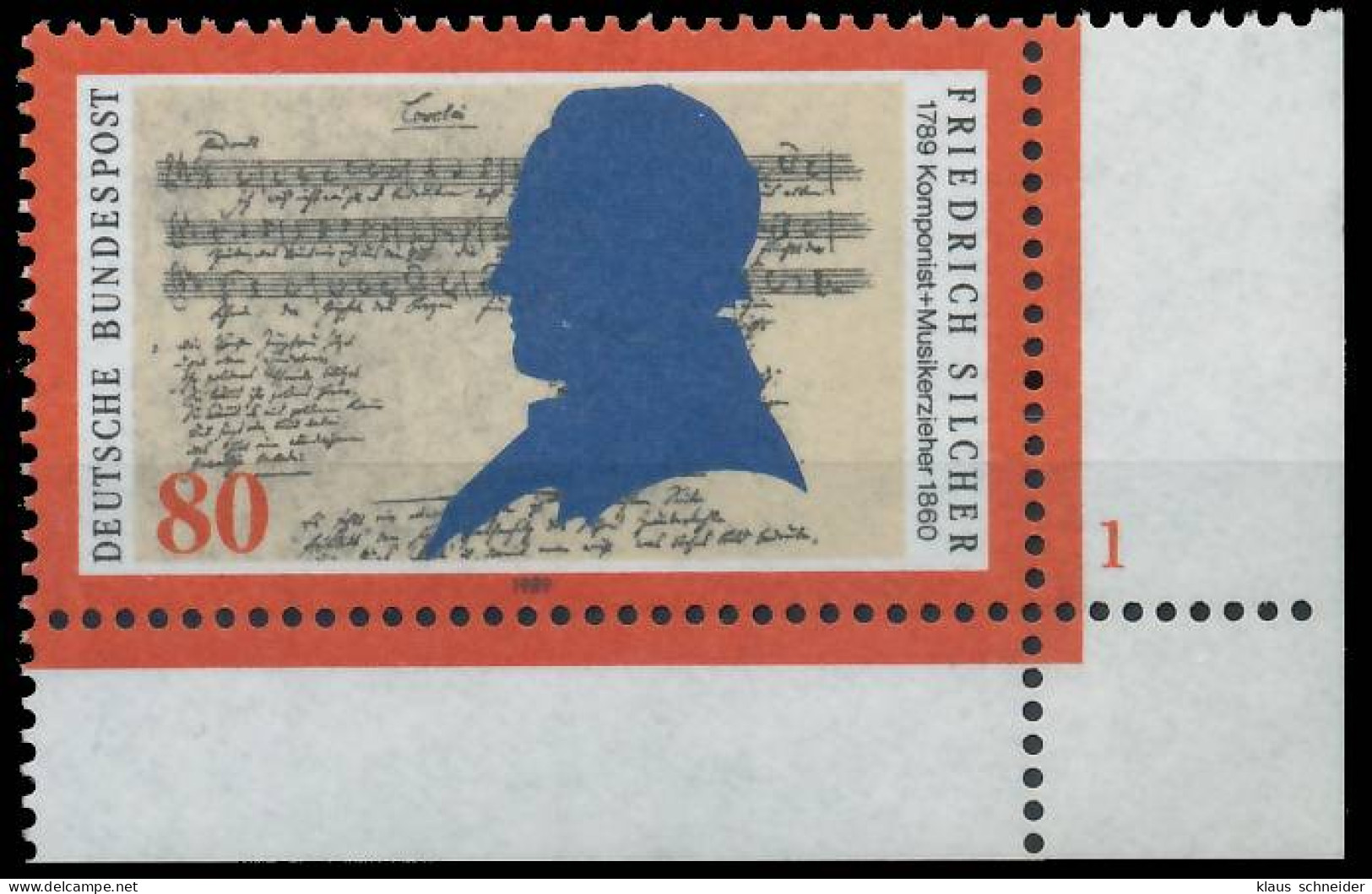 BRD BUND 1989 Nr 1425 Postfrisch FORMNUMMER 1 X575F2A - Unused Stamps