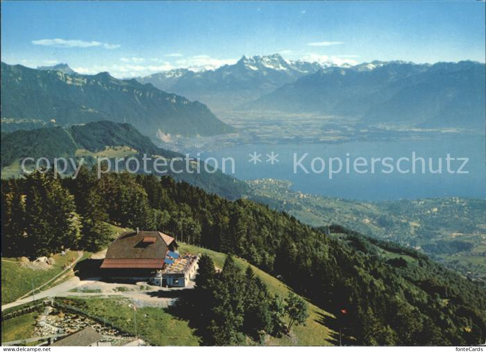 11875420 Les Pleiades Vue Sur Clarens Montreux Lac Leman Dents Du Midi Mont Blan - Sonstige & Ohne Zuordnung