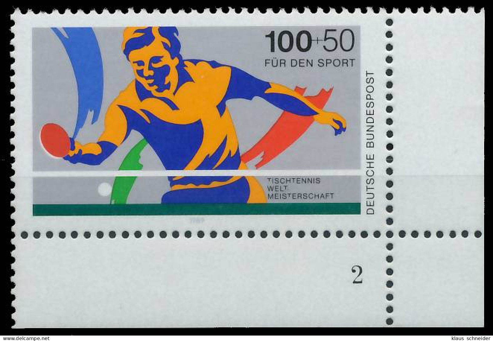 BRD BUND 1989 Nr 1408 Postfrisch FORMNUMMER 2 X5799BE - Unused Stamps