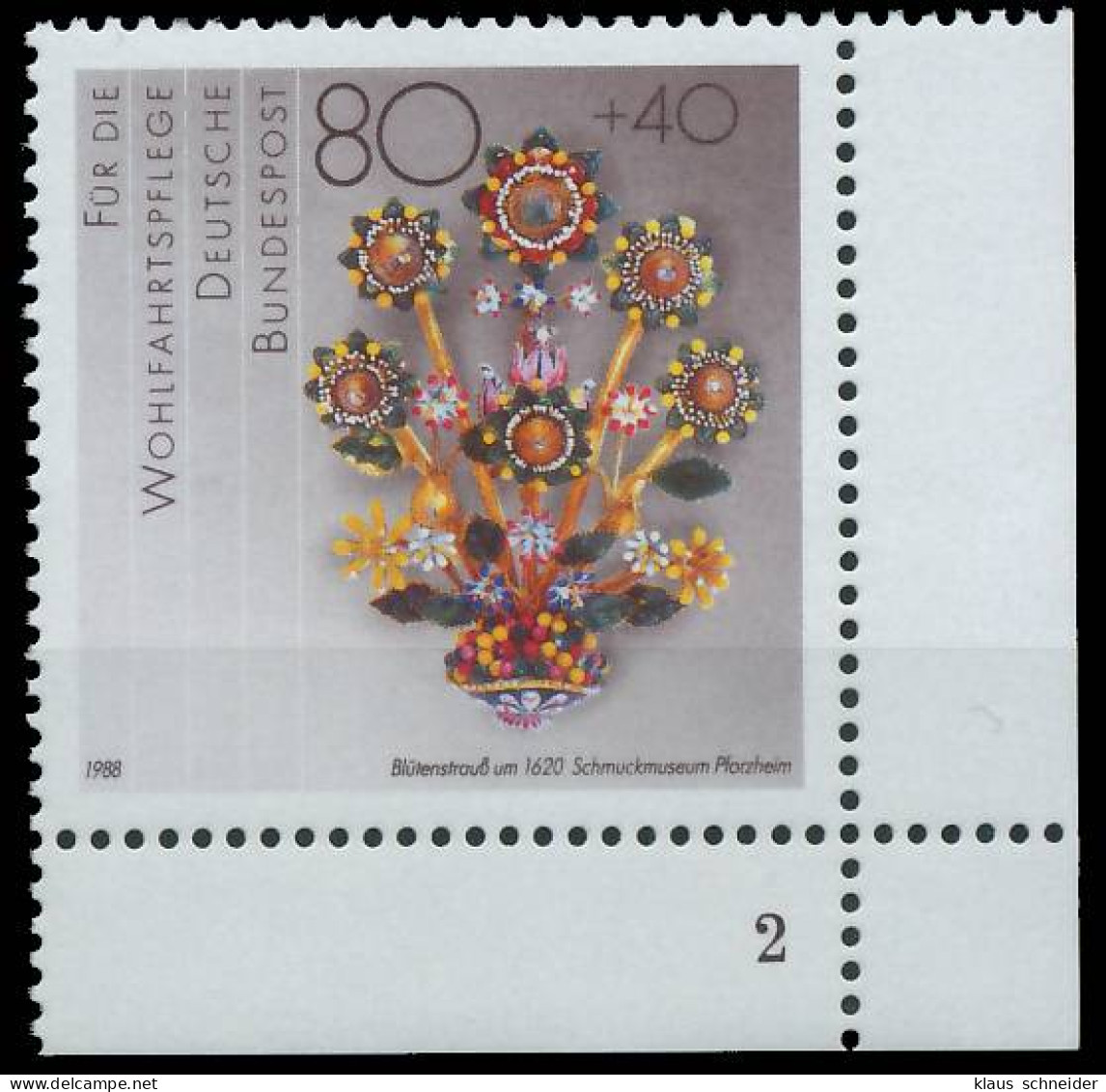 BRD BUND 1988 Nr 1386 Postfrisch Ungebraucht FORMNUMMER 2 X579AD2 - Unused Stamps