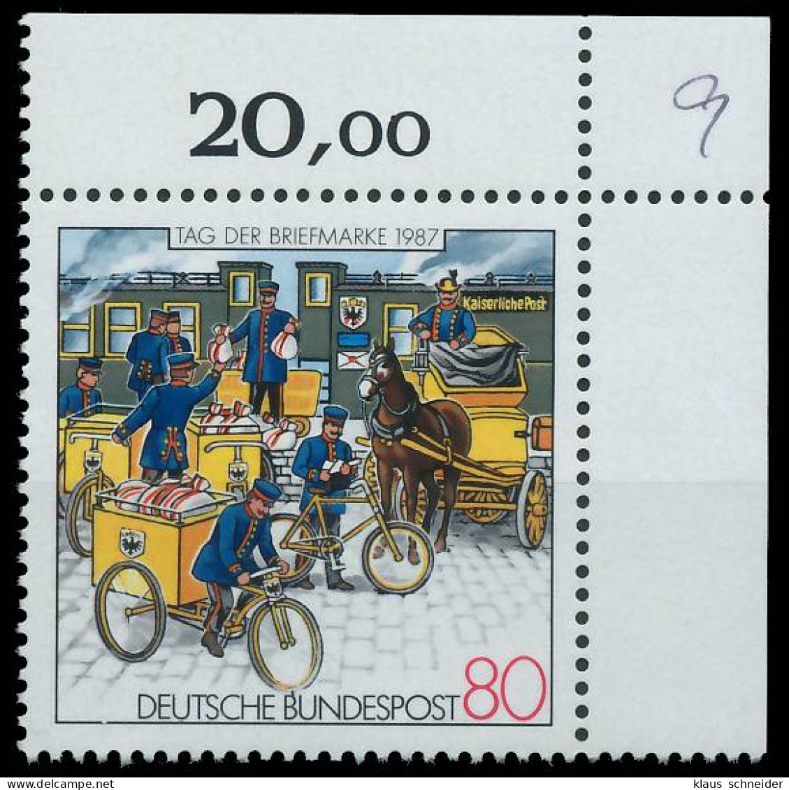 BRD BUND 1987 Nr 1337 Postfrisch ECKE-ORE X579C82 - Nuovi