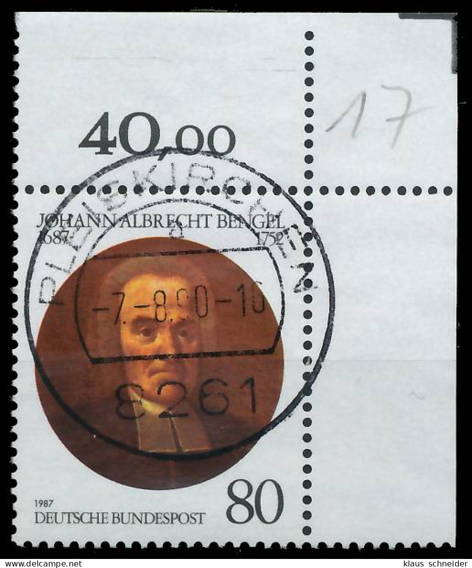 BRD BUND 1987 Nr 1324 Zentrisch Gestempelt ECKE-ORE X579C0E - Used Stamps