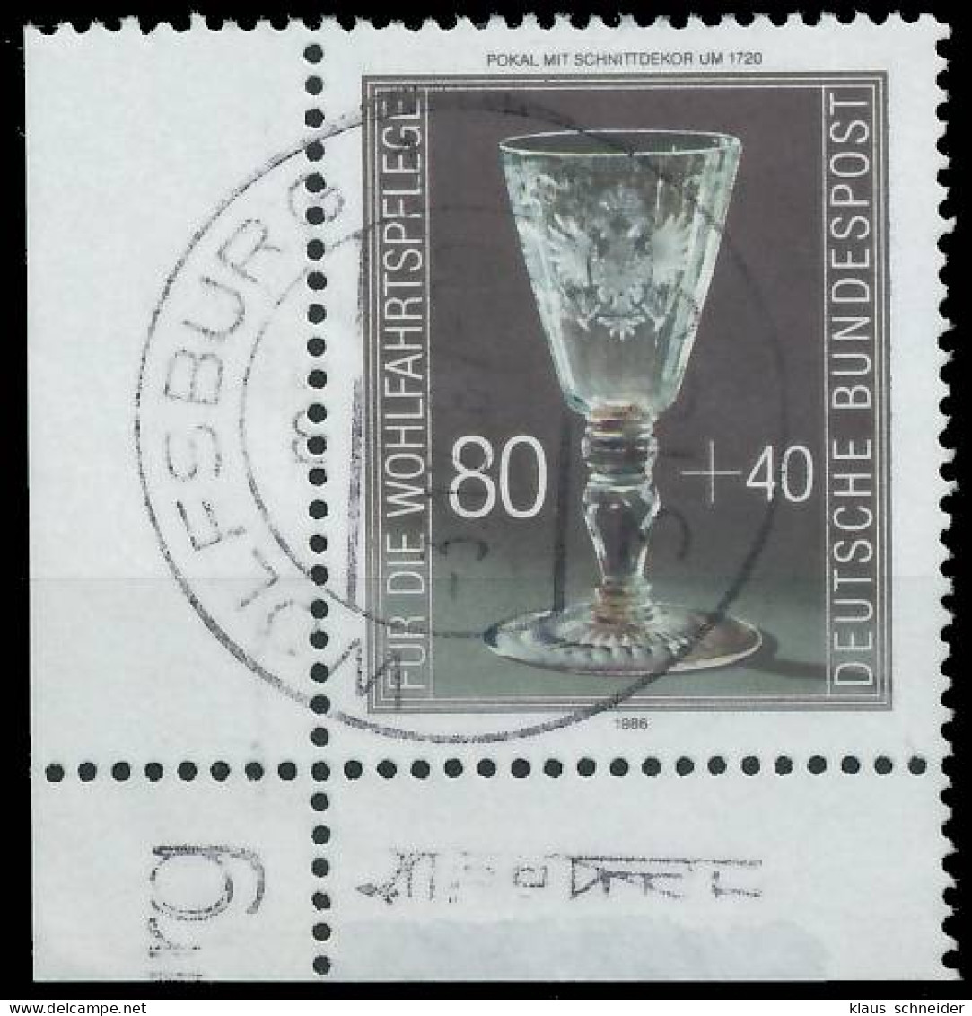 BRD BUND 1986 Nr 1298 Zentrisch Gestempelt ECKE-ULI X579D76 - Used Stamps