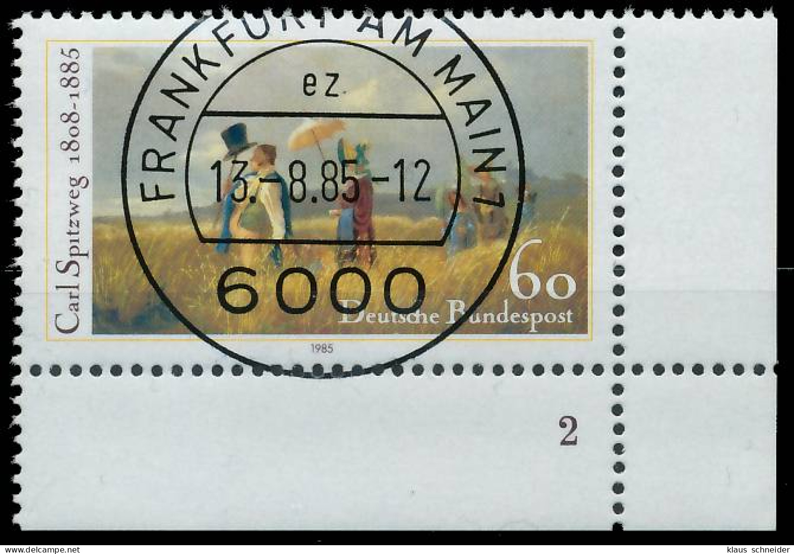 BRD BUND 1985 Nr 1258 Zentrisch Gestempelt FORMNUMMER 2 X579EA6 - Gebruikt