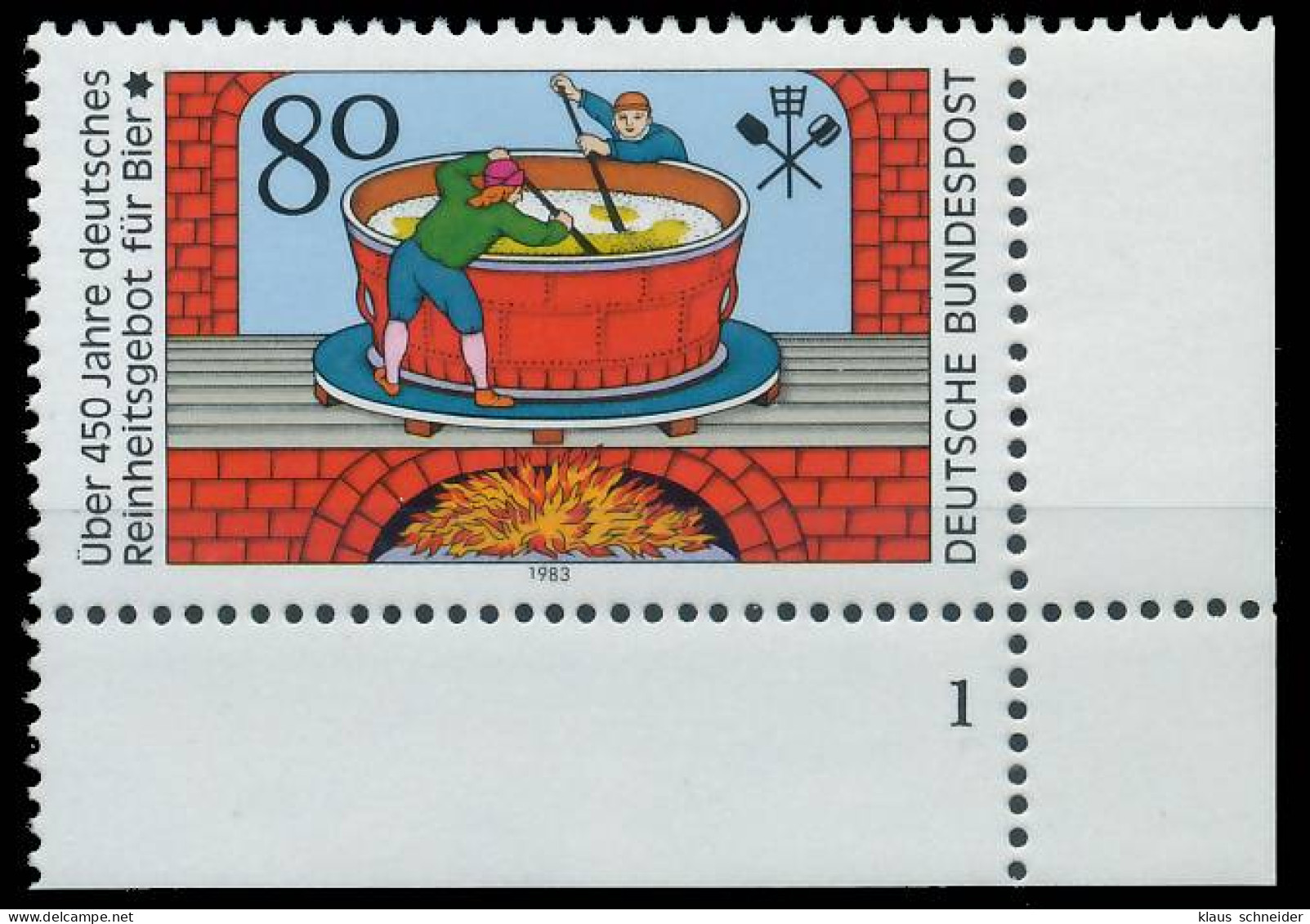 BRD BUND 1983 Nr 1179 Postfrisch FORMNUMMER 1 X57CAE2 - Unused Stamps