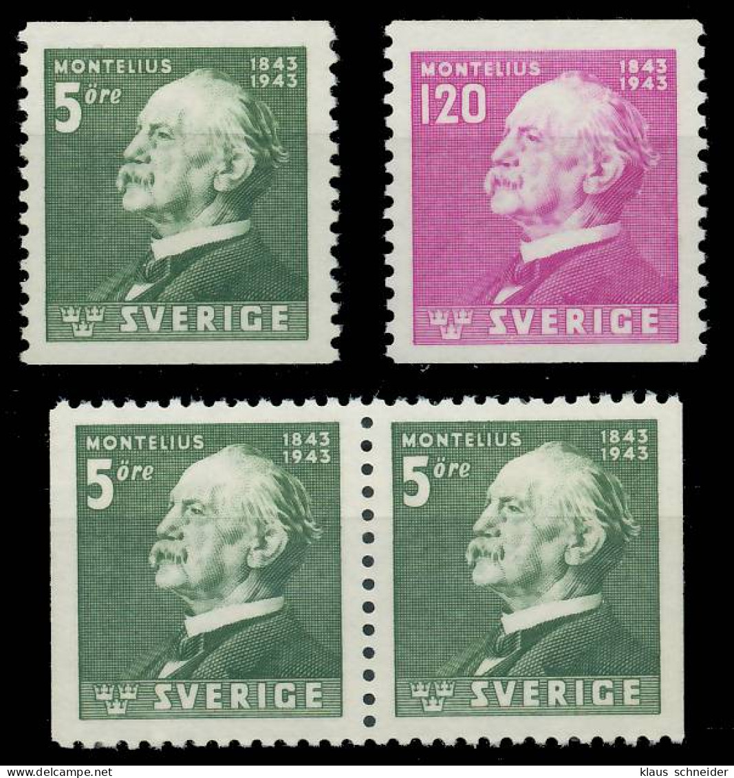 SCHWEDEN 1943 Nr 302A-303A Und 302Dl Dr Postfrisch X57CCD6 - Neufs