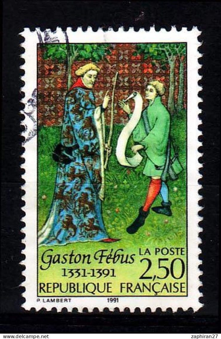 1991 N 2708 GASTON FEBUS OBLITERE CACHET ROND  #234# - Usati