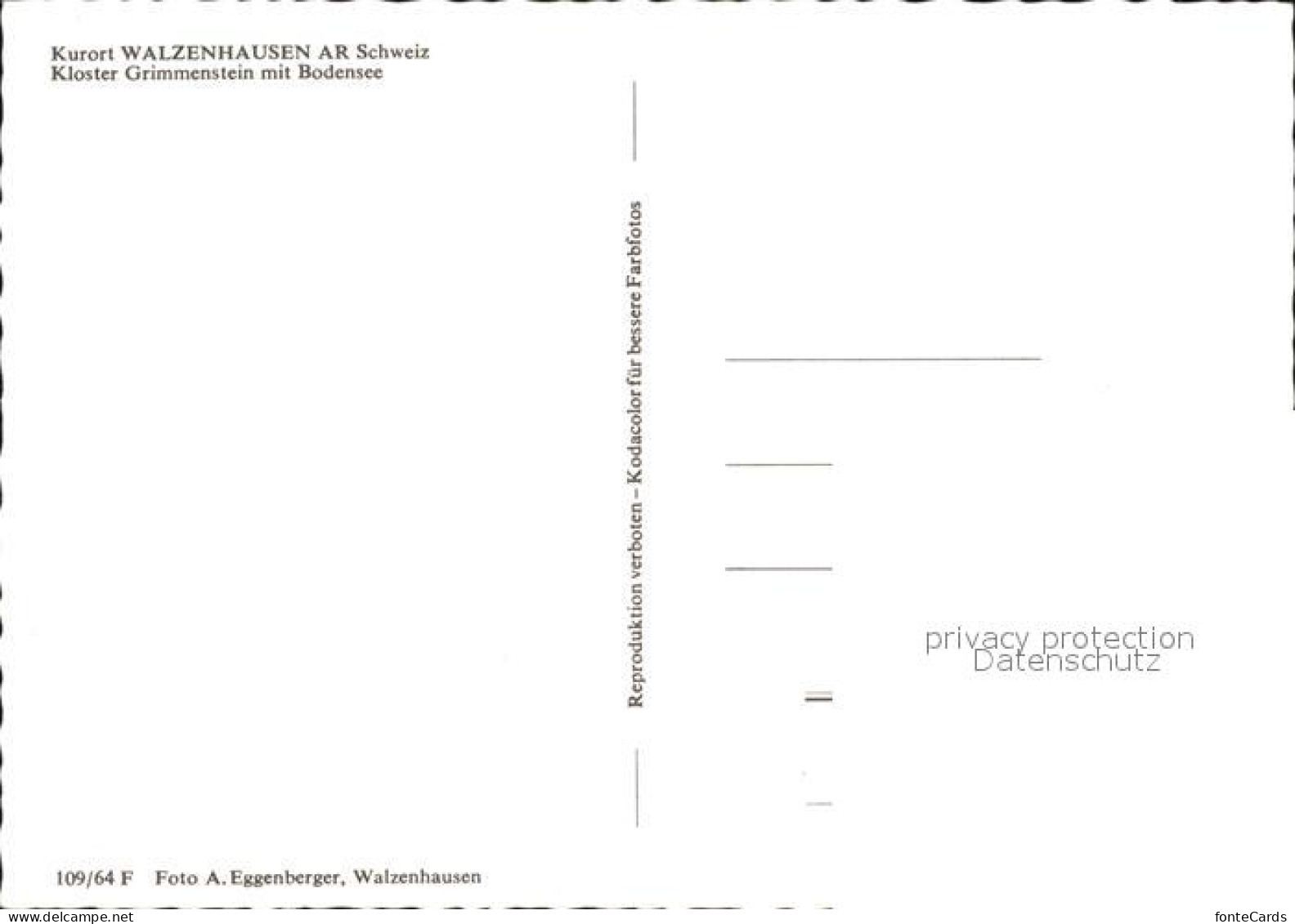 11875222 Walzenhausen AR Kloster Grimmenstein Mit Bodensee Walzenhausen - Sonstige & Ohne Zuordnung