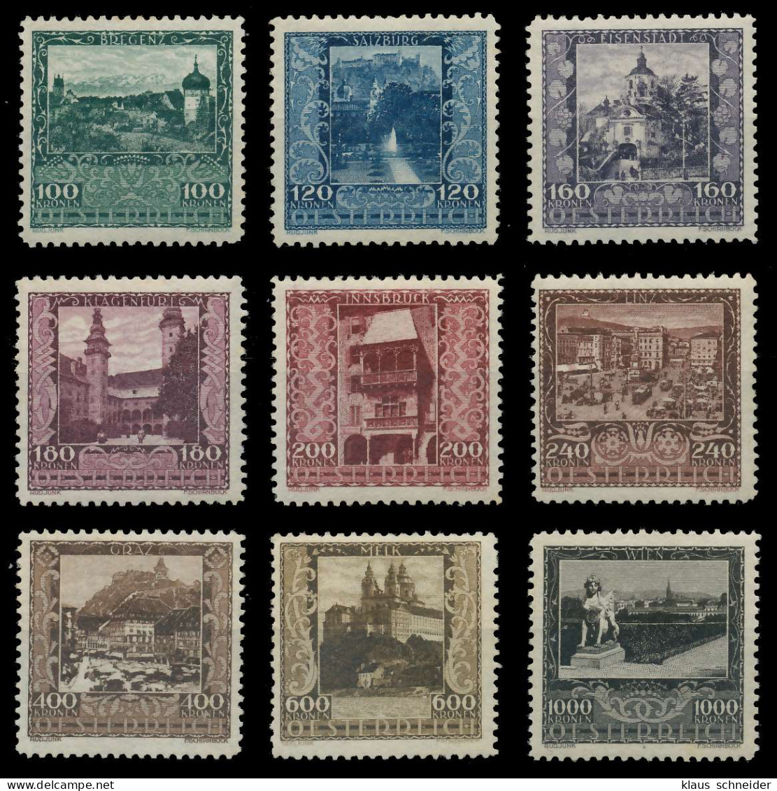 ÖSTERREICH 1923 Nr 433-441 Postfrisch Ungebraucht X6FAD56 - Neufs
