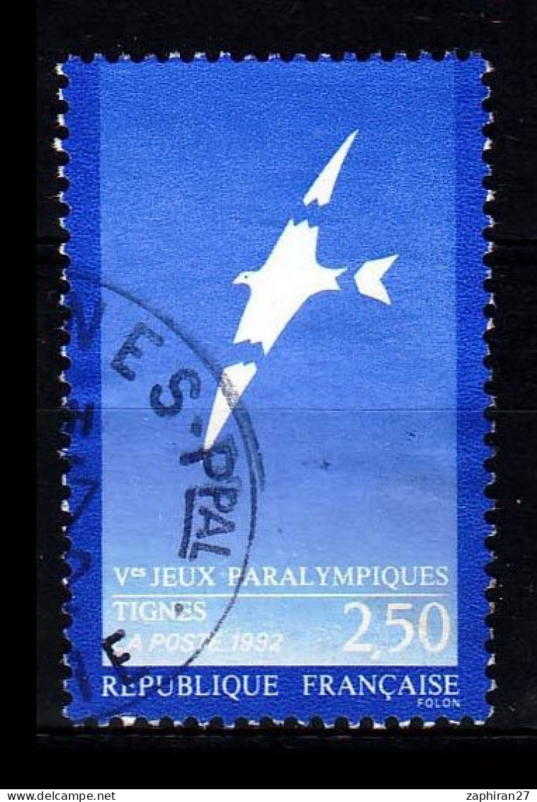 1991 N 2734 JEUX PARALYMPIQUES TIGNES OBLITERE CACHET ROND  #234# - Used Stamps