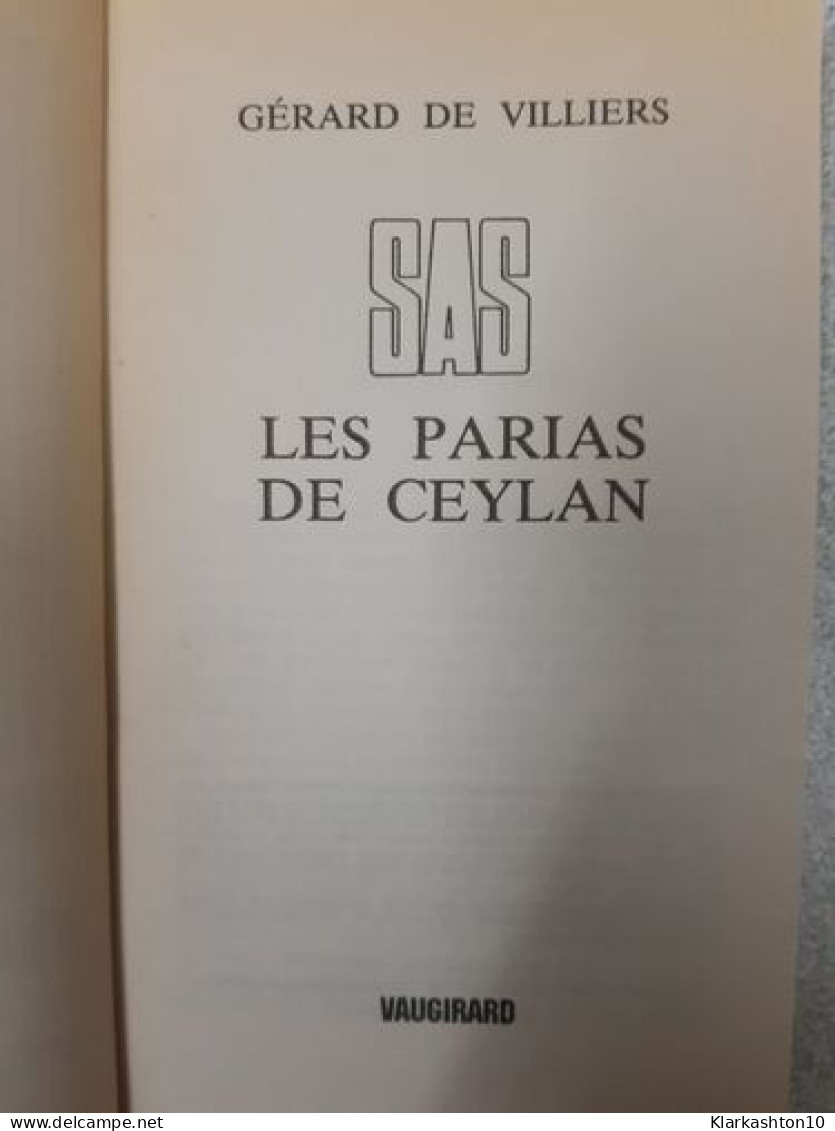 Les Parias De Ceylan - Autres & Non Classés