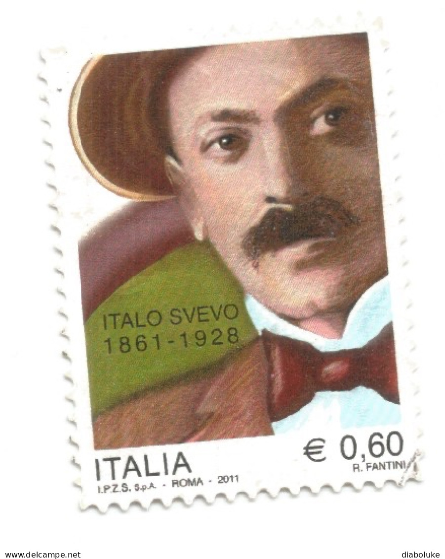 (REPUBBLICA ITALIANA) 2011, ITALO SVEVO - Serie Di 1 Francobollo Usato - 2011-20: Gebraucht