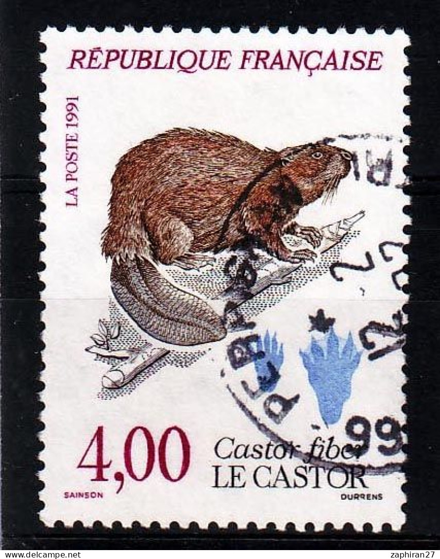 1991 N 2723 CASTOR OBLITERE CACHET ROND  #234# - Usati