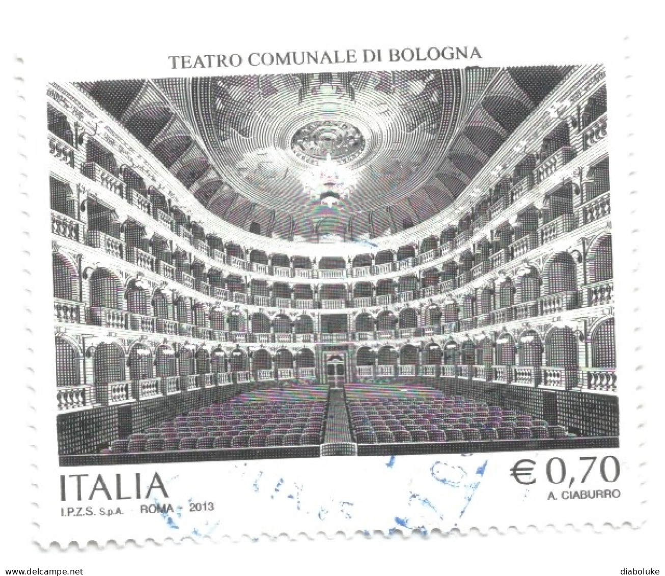 (REPUBBLICA ITALIANA) 2013, TEATRO COMUNALE DI BOLOGNA - Serie Di 1 Francobollo Usato - 2011-20: Usados