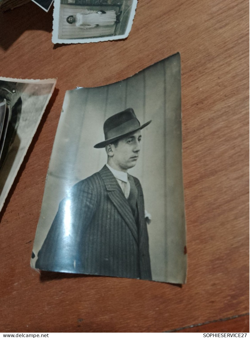 563 // PHOTO ANCIENNE HOMME AU CHAPEAU 11 X 8 CMS - Anonymous Persons