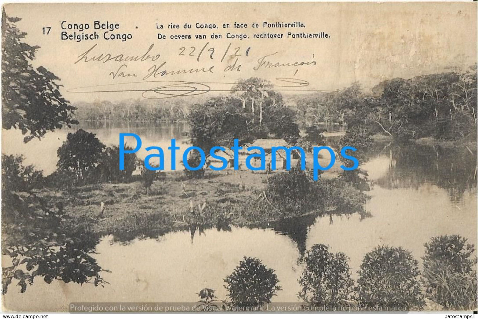 228003 AFRICA CONGO BELGE VIEW PARTIAL CIRCULATED TO ARGENTINA POSTAL STATIONERY POSTCARD - Africa (Varia)