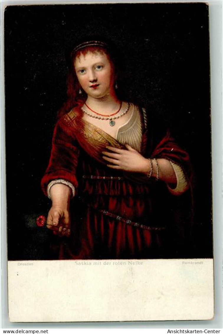 39190306 - Nr. 29717  Sasida Mit Der Roten Nelke  Von Rembrandt - Altri & Non Classificati