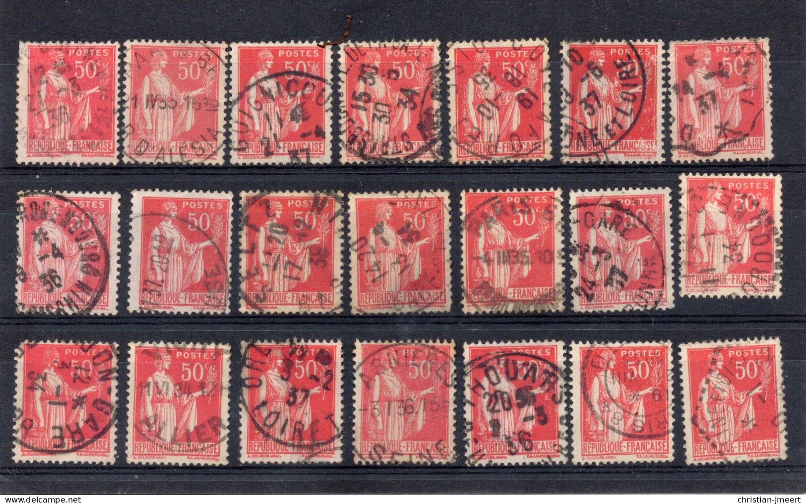 France Type Paix  21 Timbres - 1932-39 Paz