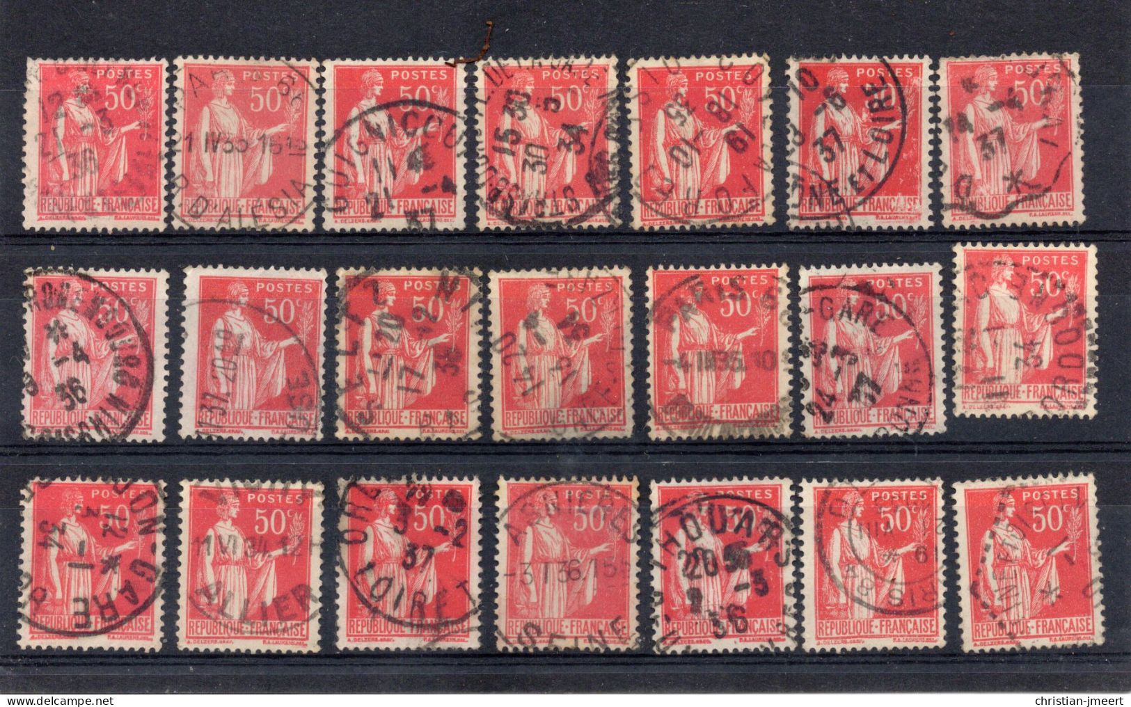 France Type Paix  21 Timbres - 1932-39 Paix