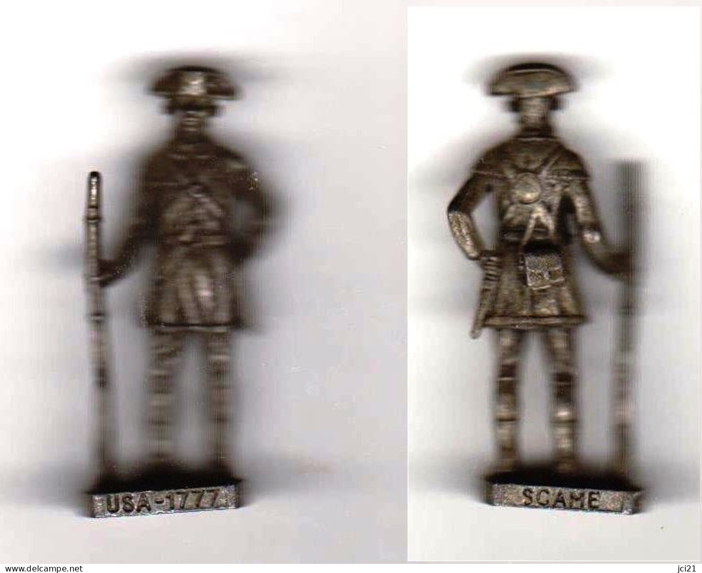 Figurine Métal SCAME KINDER Ancien Soldat " USA 1777 " (Bte5)_DSP255 - Leger