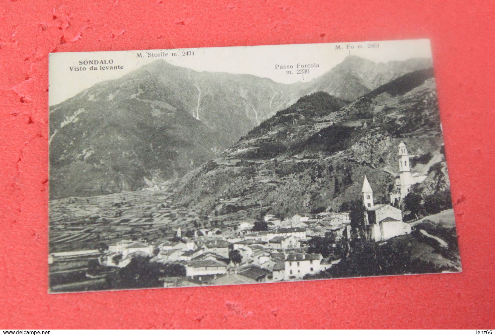 Sondrio Sondalo Visto Da Levante Con Le Cime Segnalate 1928 Ed. Fiorentini - Sondrio