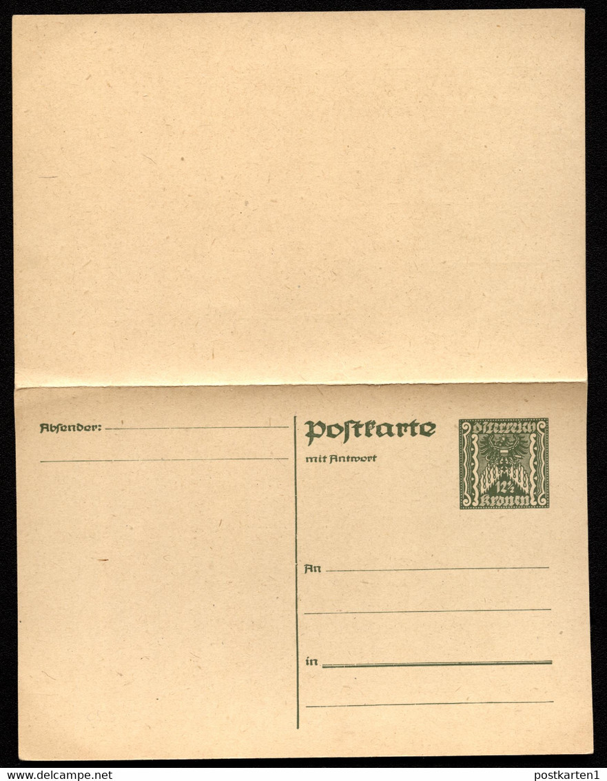 Postkarte Mit Antwort P252 Postfrisch Feinst 1922 Kat.22,00 € - Cartoline