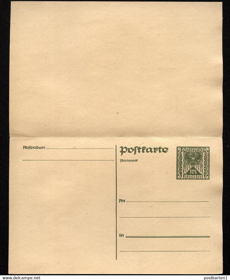 Postkarte Mit Antwort P252 Postfrisch Feinst 1922 Kat.22,00 € - Postkarten