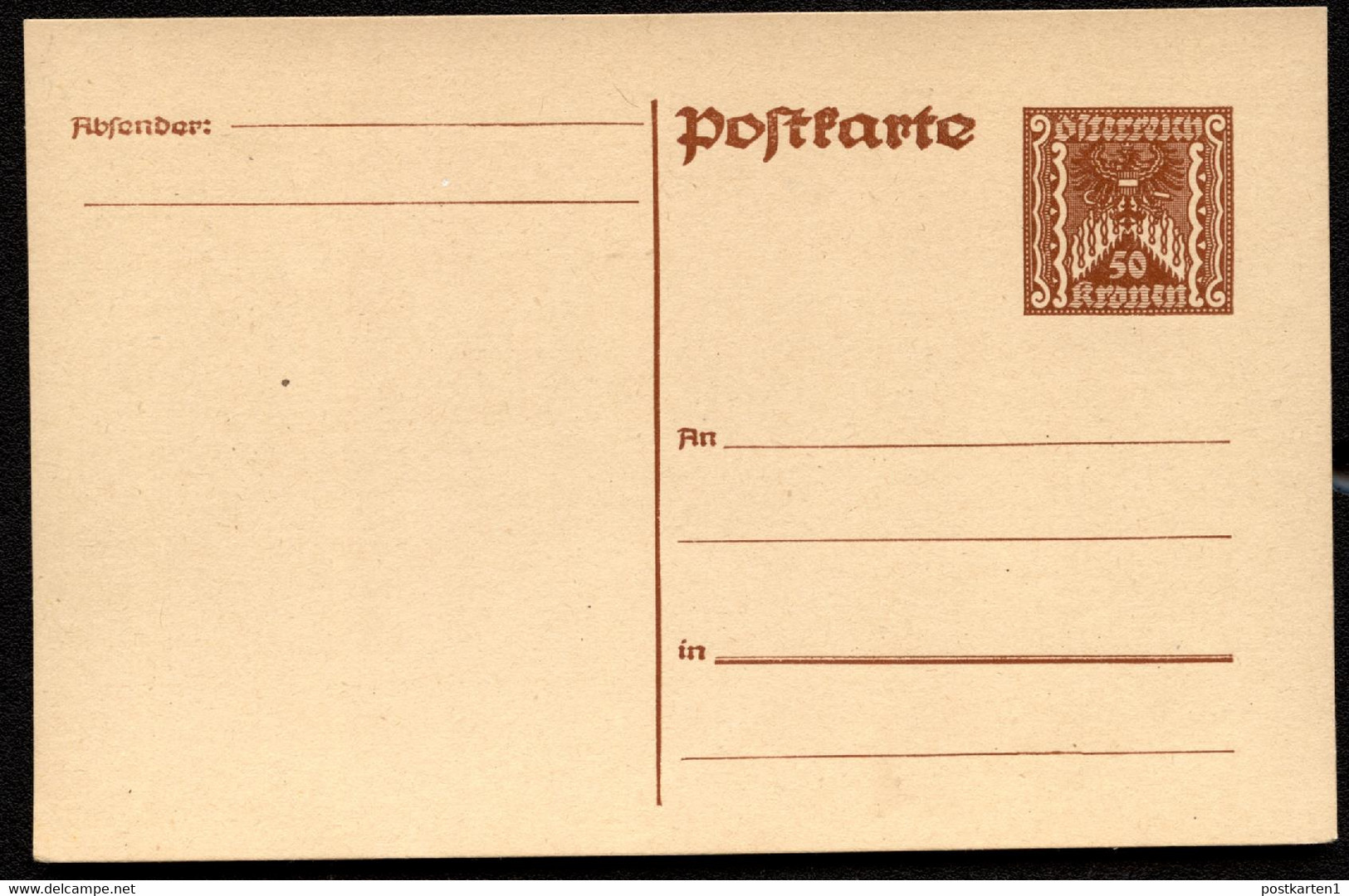 Postkarte P254 Postfrisch Feinst 1922 Kat.5,00 € - Postkarten