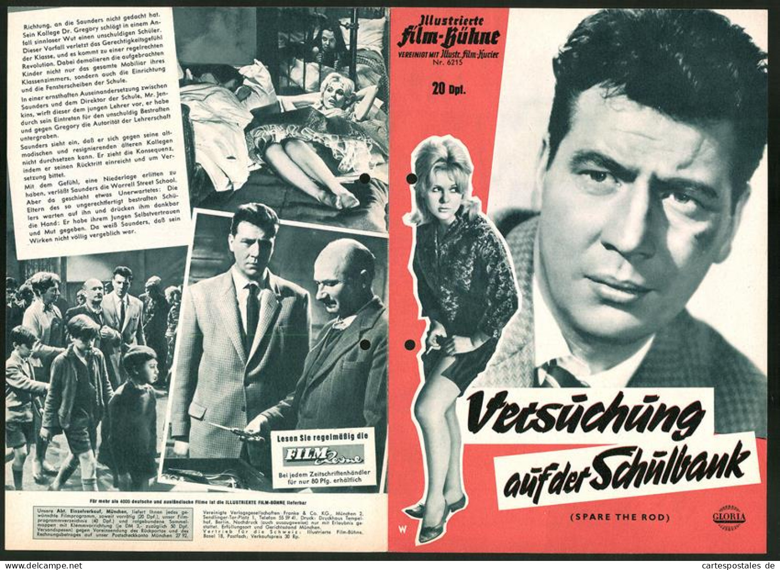 Filmprogramm IFB Nr. 6215, Versuchung Auf Der Schulbank, Max Bygraves, Donald Pleasence, Regie: Leslie Norman  - Magazines