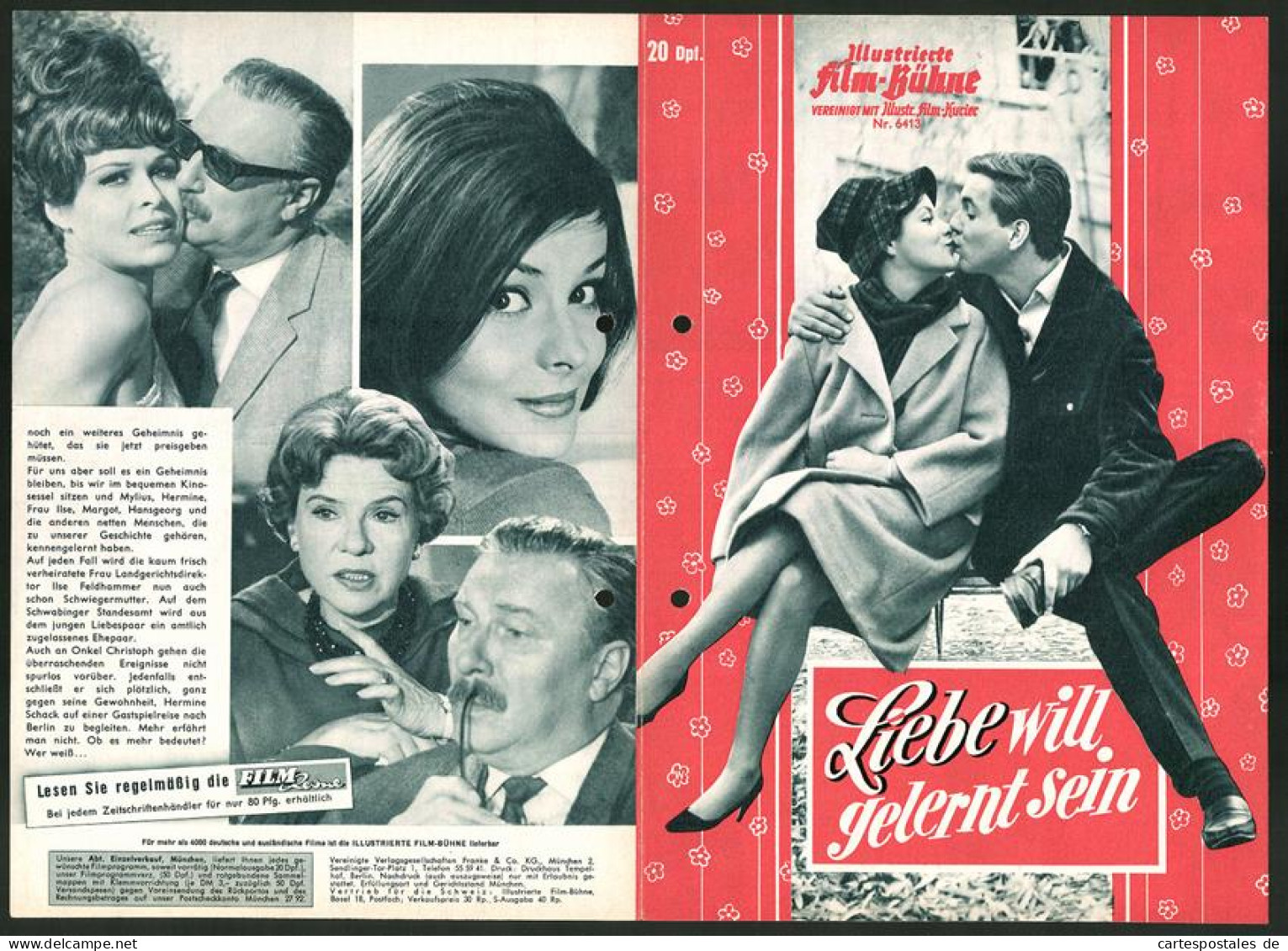 Filmprogramm IFB Nr. 6413, Liebe Will Gelernt Sein, Martin Held, Barbara Rütting, Götz George, Regie: Kurt Hoffmann  - Magazines