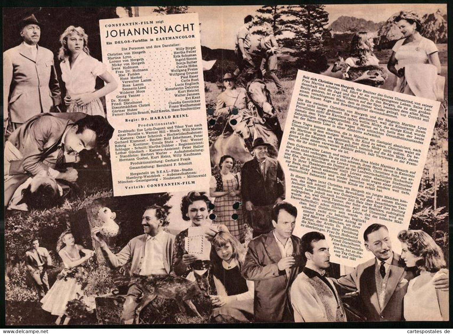 Filmprogramm DNF, Johannisnacht, Willy Birgel, Hertha Feiler, Carla Rust, Regie Dr. Harald Reinl  - Riviste
