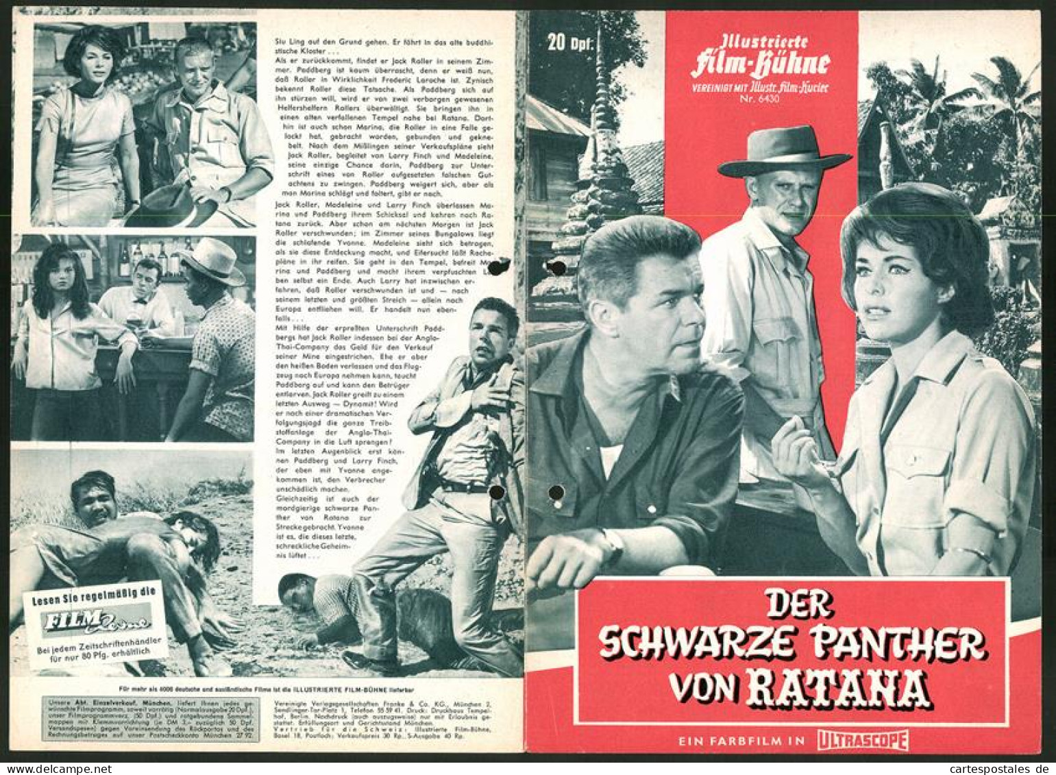 Filmprogramm IFB Nr. 6430, Der Schwarze Panther Von Ratana, Marianne Koch, Heinz Drache, Regie Jürgen Roland  - Riviste