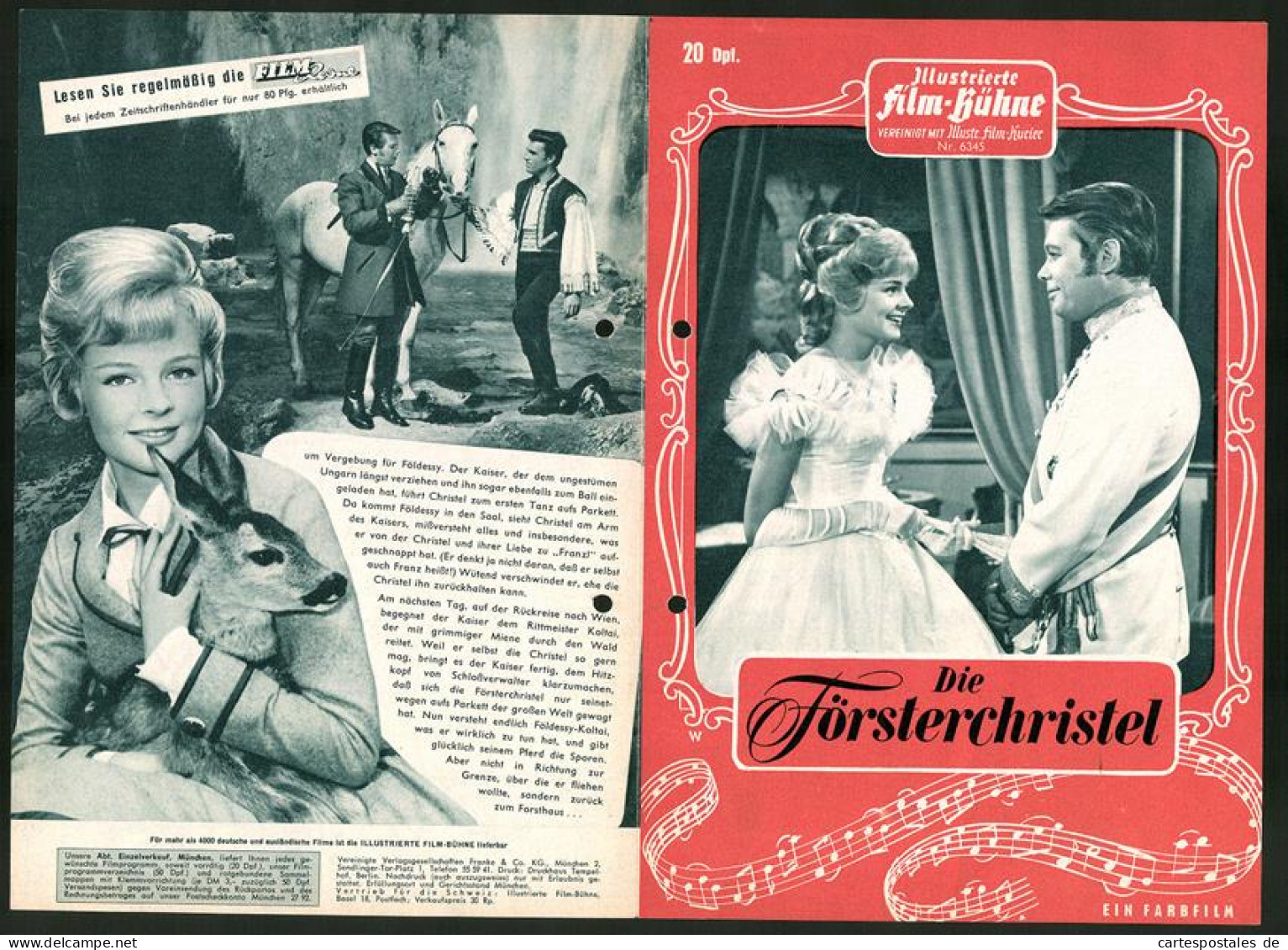 Filmprogramm IFB Nr. 6345, Die Försterchristel, Sabine Sinjen, Peter Weck, Gerlinde Locker, Regie Franz Joseph Gottli  - Magazines