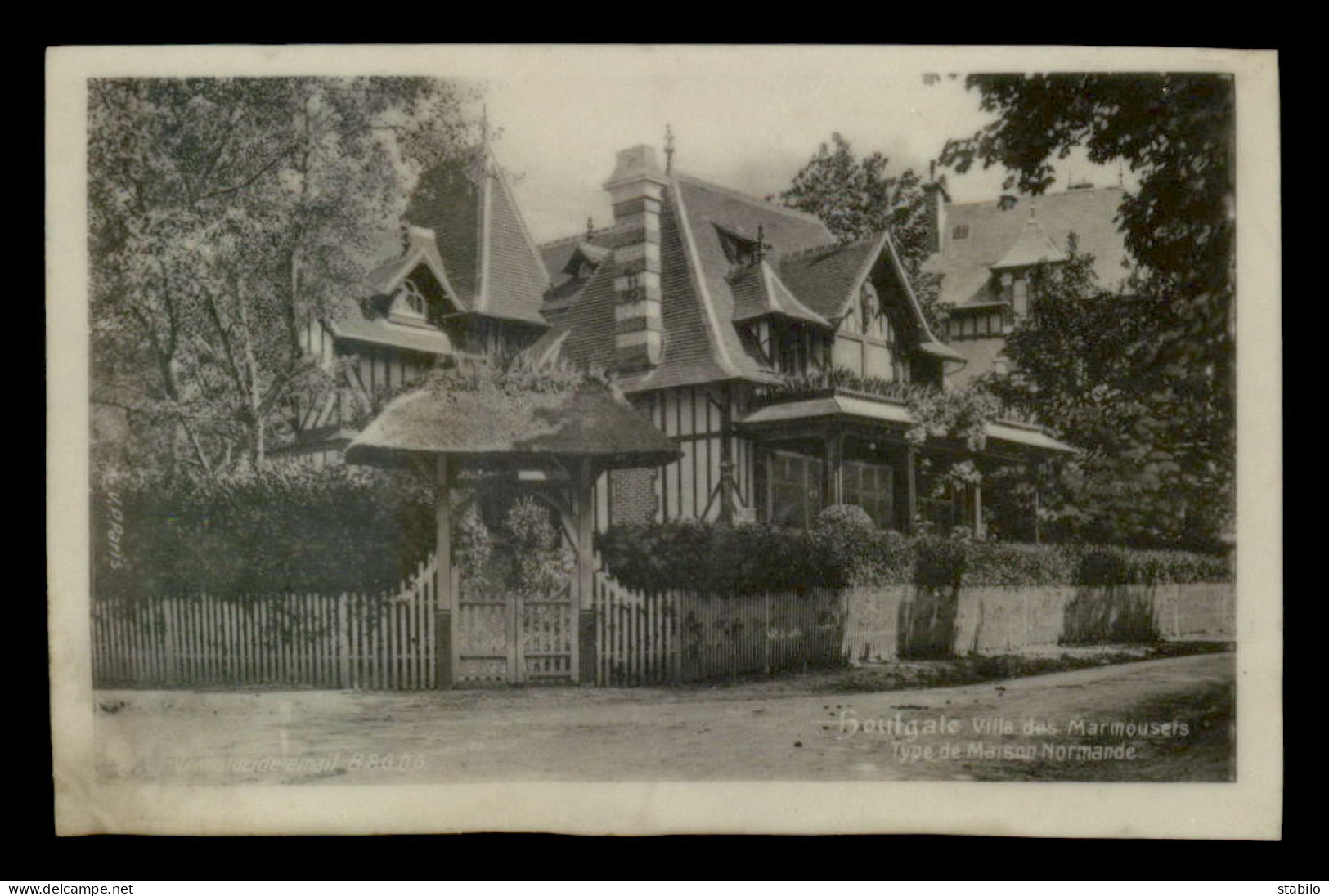 14 - HOULGATE - VILLA DES MARMOUSETS - CARTE EN CELLULOID TRANSPARENTE - CONTRE LA LUMIERE - MATIERE - Houlgate