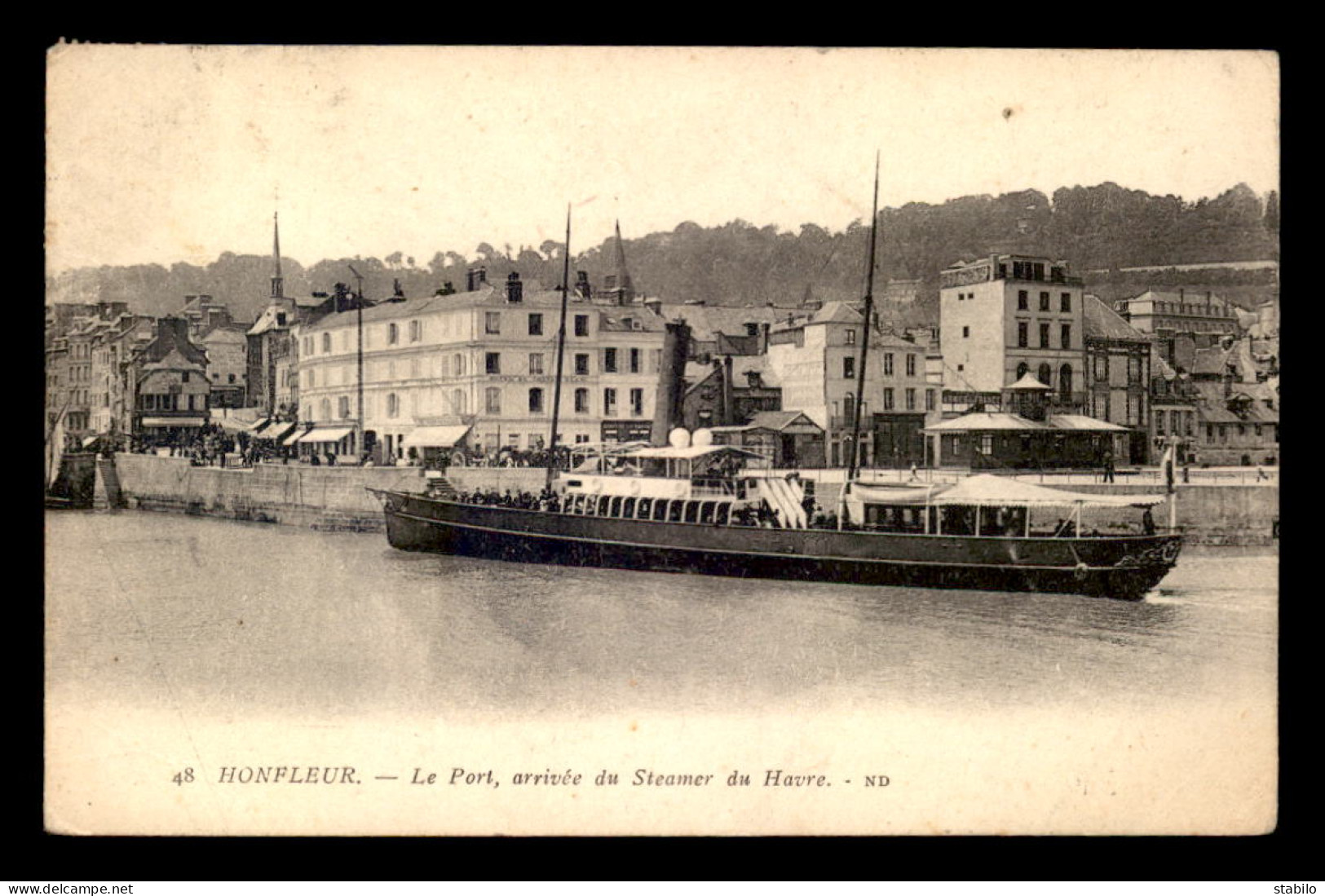 14 - HONFLEUR - LE PORT - ARRIVEE DU STEAMER DU HAVRE - Honfleur