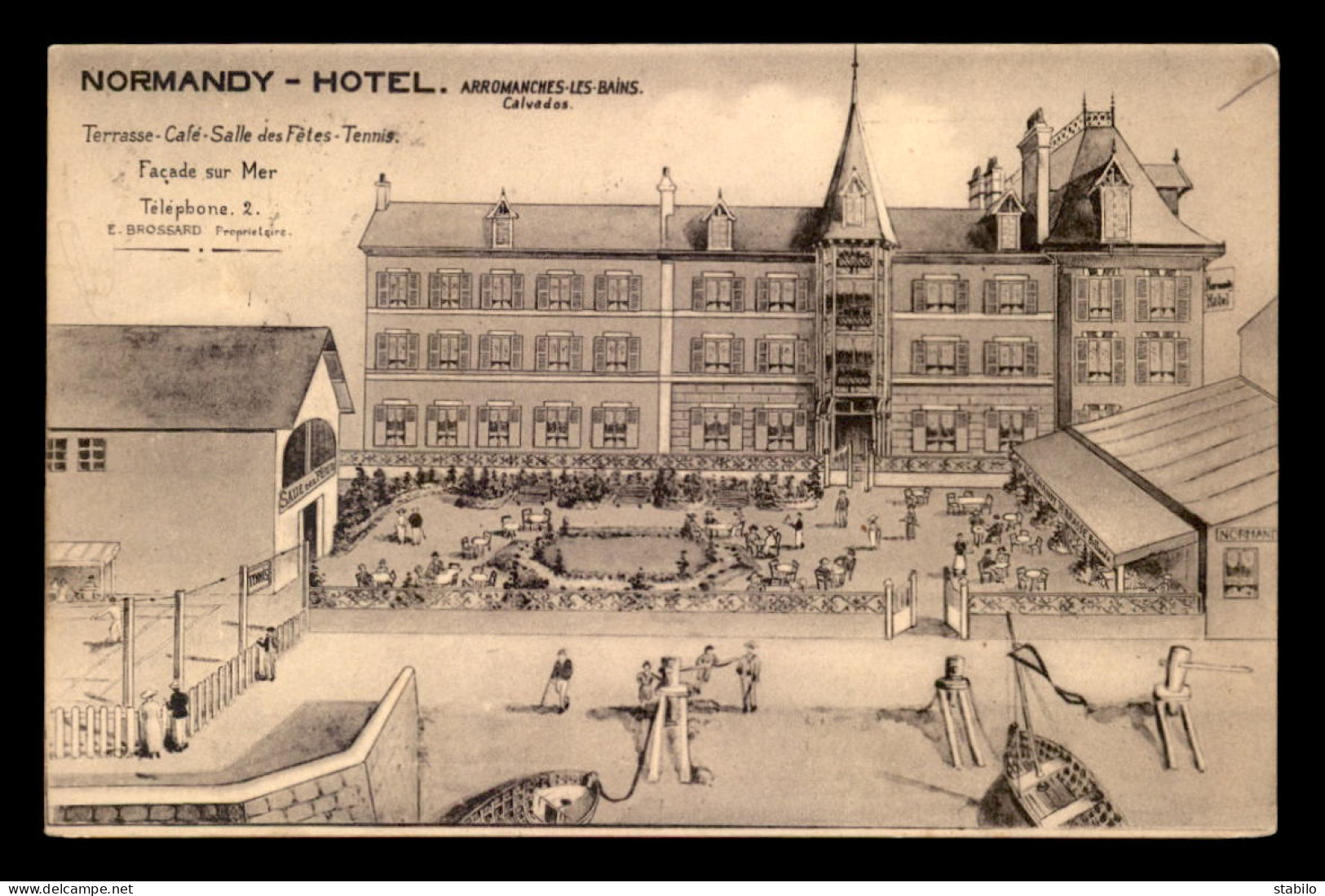 14 - ARROMANCHES - NORMANDY HOTEL - CARTE ILLUSTREE - Arromanches