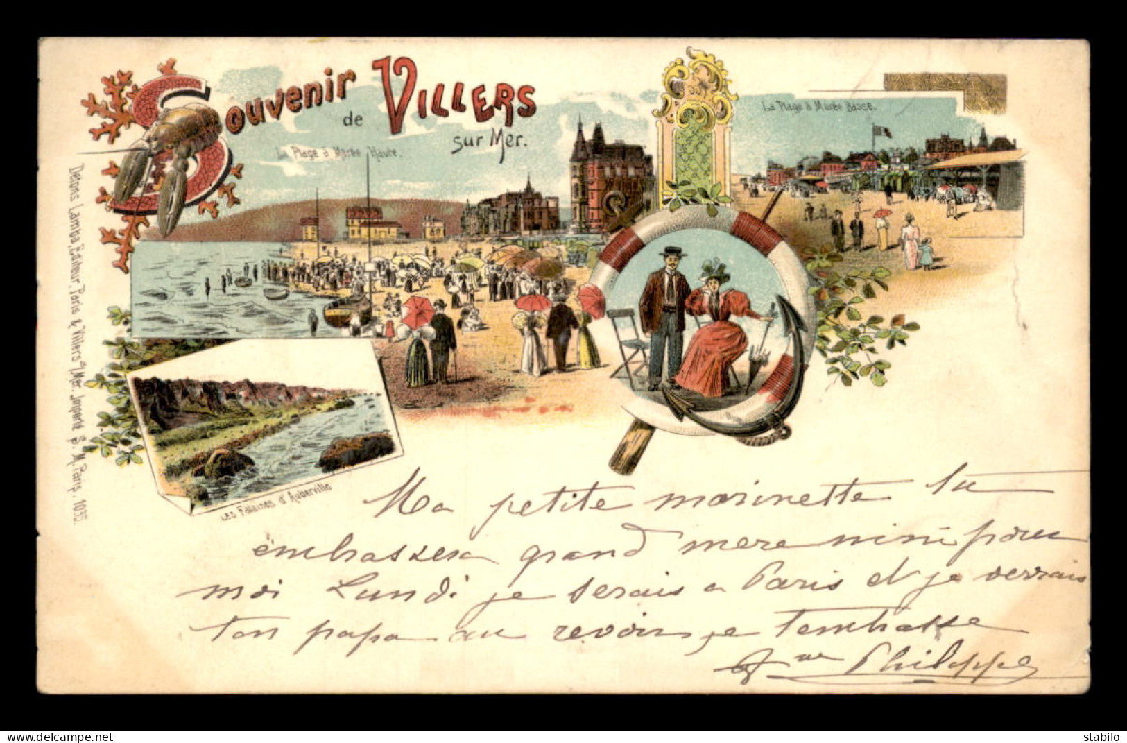 14 - VILLERS-SUR-MER - SOUVENIR - CARTE LITHOGRAPHIQUE GRUSS - Villers Sur Mer