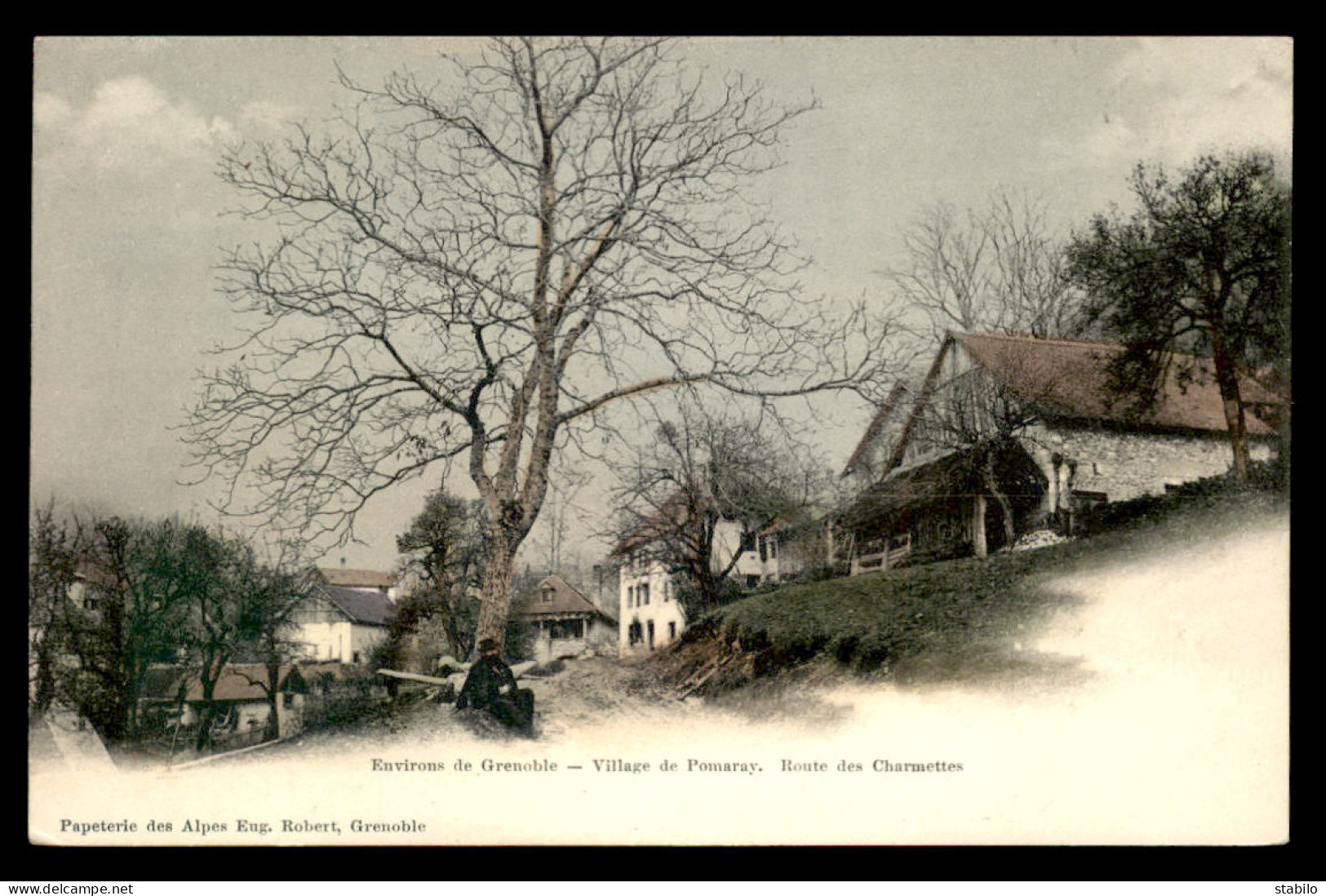 38 - POMARAY - ROUTE DES CHARMETTES - CARTE COLORISEE - Sonstige & Ohne Zuordnung