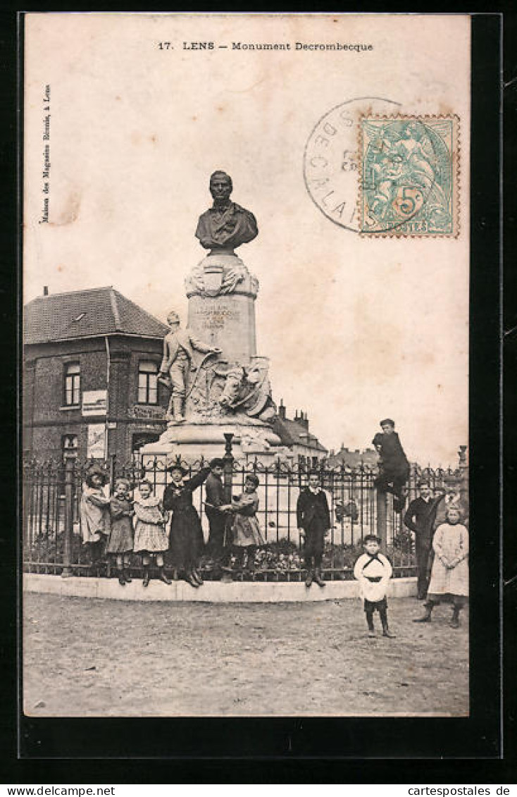 CPA Lens, Monument Decrombecque  - Lens
